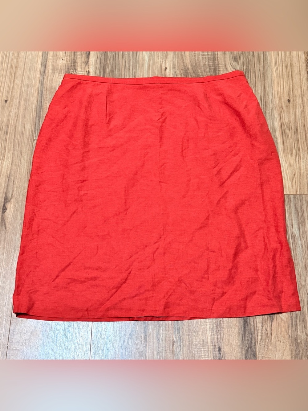 Grace Coral 100% Linen Knee-Length Pencil Skirt Plus Size 24W
